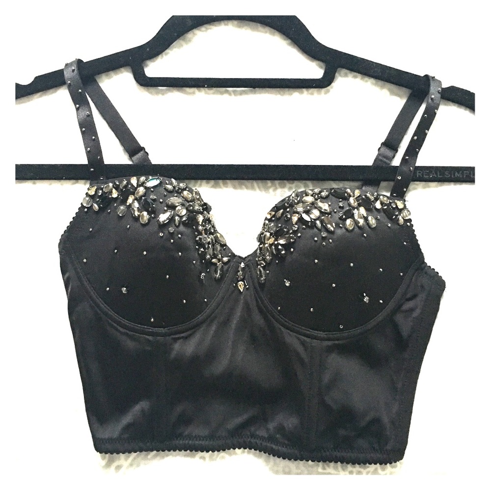 bebe beaded bustier